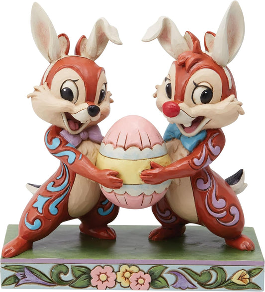Enesco Jim Shore Disney Traditions Chip 'n' Dale Easter Egg 5" Collection Figure