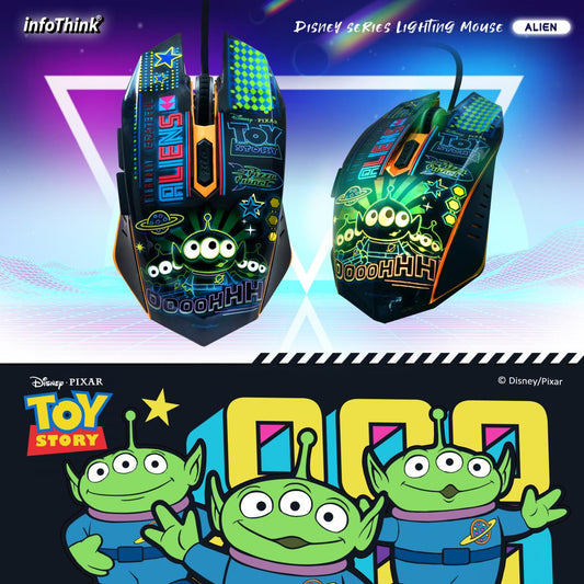 Infothink Disney Series Lighting Mouse Toy Story Alien ver USB Gaming Mouse