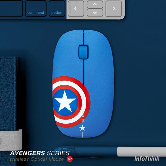 Infothink Marvel Avengers Series Captain America Blue ver Wireless Optical Mouse