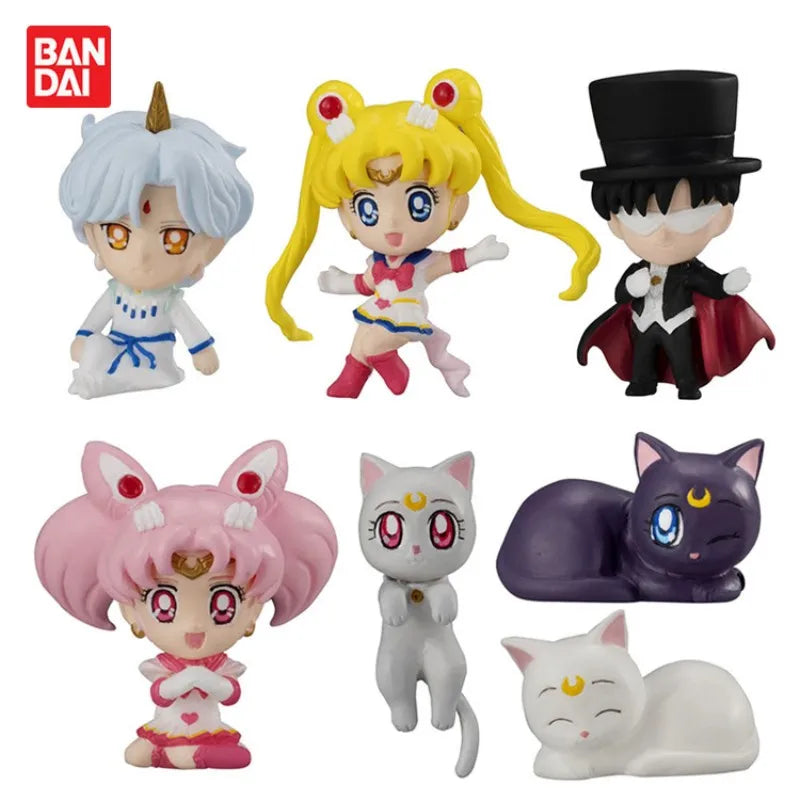 Bandai Hugcot Gashapon Sailor Moon The Movie Eternal 7 Collection Figure Set