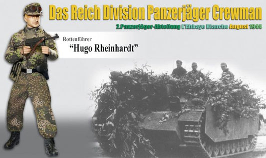 Dragon 1/6 12" 70782 WWII Das Reich Division panzerjager Crewman 2 Panzerjager Abteilung Abbaye Blanche August 1944 Rottenfuhrer Hugo Rheinhardt Action Figure