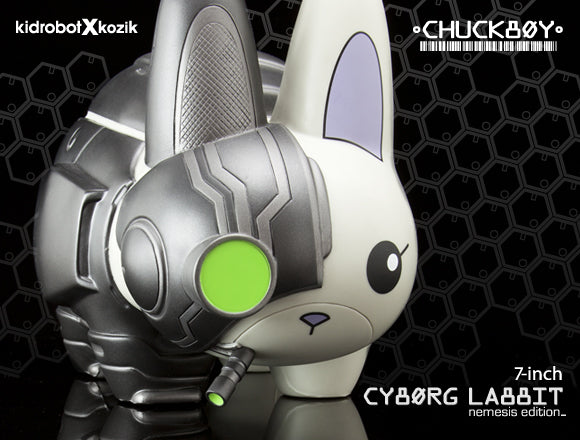 Kidrobot Frank Kozik Smorkin Labbit Chuck Boy Cyborg Nemesis Edition ver 7" Vinyl Figure