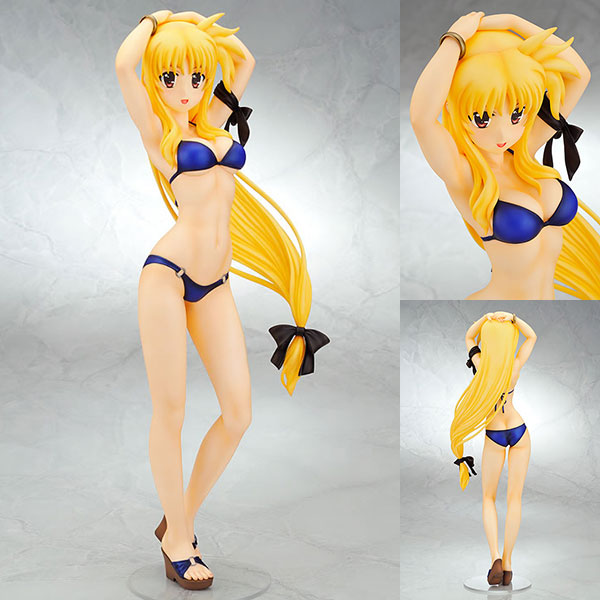 Gift 1/4 Magical Girl Lyrical Nanoha StrikerS Fate T Harlaown Swimsuit Bikini ver PVC Figure