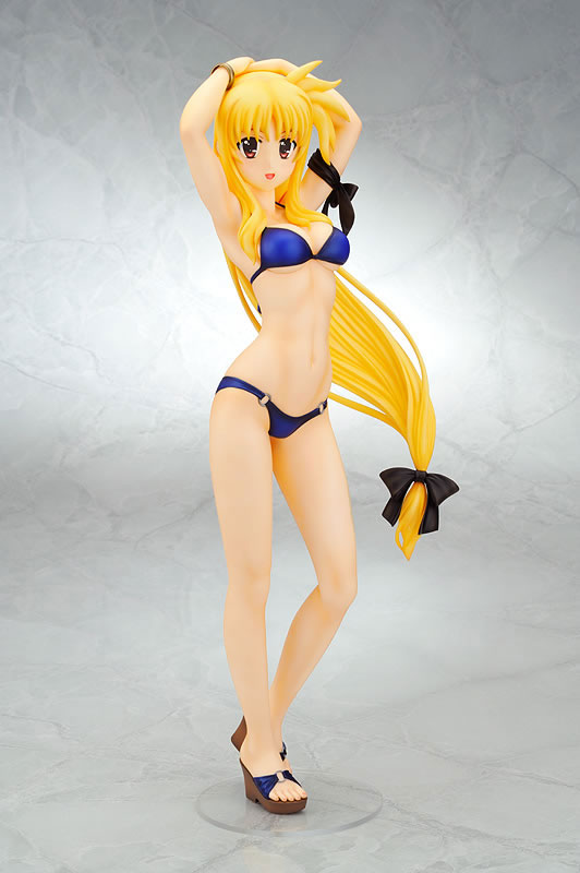 Gift 1/4 Magical Girl Lyrical Nanoha StrikerS Fate T Harlaown Swimsuit Bikini ver PVC Figure