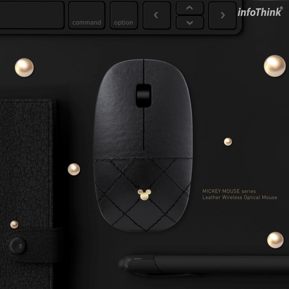 Infothink Disney Mickey Mouse Series Leather Black ver Wireless Optical Mouse