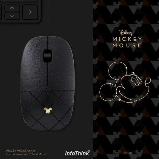 Infothink Disney Mickey Mouse Series Leather Black ver Wireless Optical Mouse
