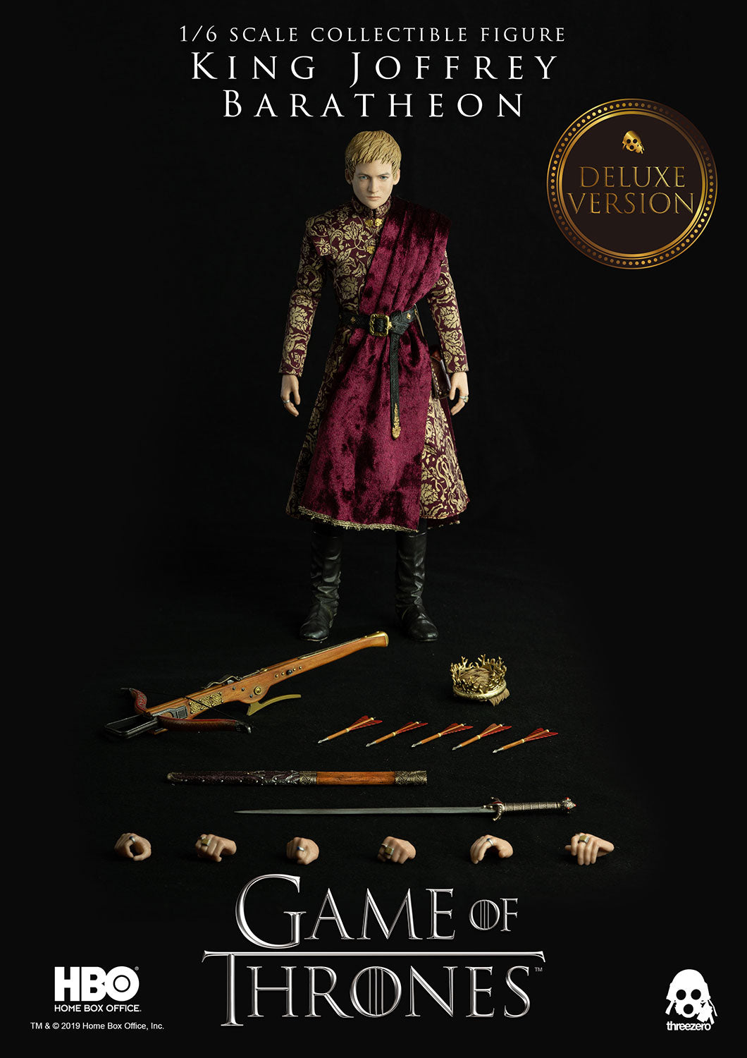 Threezero 1/6 12" Game of Thrones King Joffrey Baratheon Deluxe Edition Action Figure