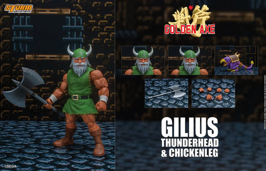 Storm Toys 1/12 Collectibles Golden Axe Gilius Thunderhead & Chicken Leg Action Figure