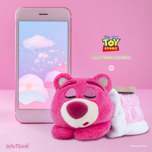 InfoThink Disney iWCQ-300 Warm Table Style Wireless Charger Charging Pad Lotso ver Plush Doll Figure