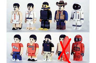Medicom Toy Kubrick 100% Glico 9 Action Figure Set