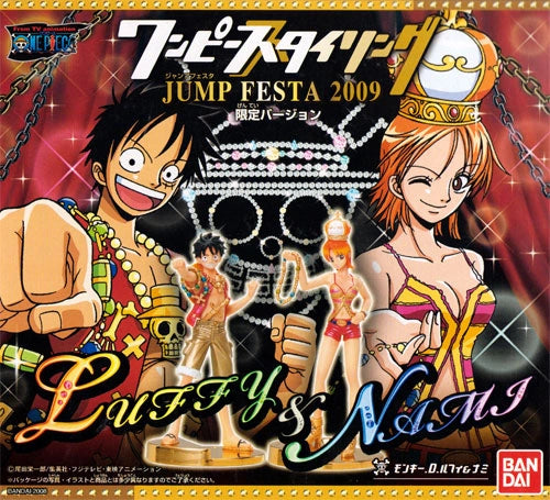 Bandai 2008 One Piece Styling Jump Festa 2009 Limited Nami Luffy 2 Trading Figure Set