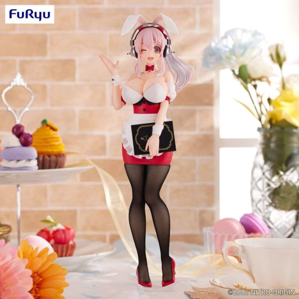 Furyu Nitro Super Sonico BiCute Bunnies Waitress Red ver PVC Figure