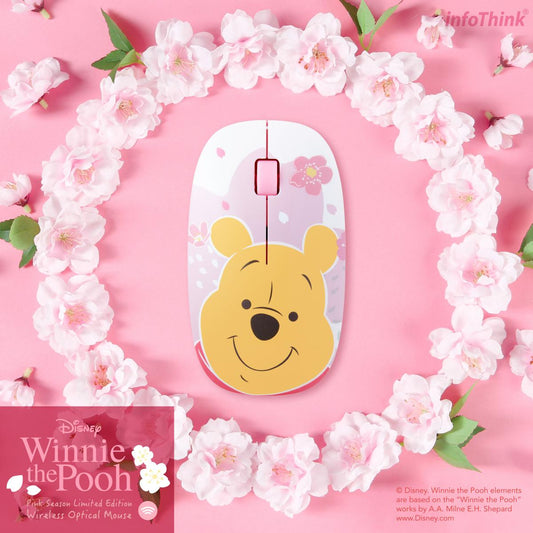 Infothink Disney Cherry Blossom Winnie The Pooh ver Wireless Optical Mouse