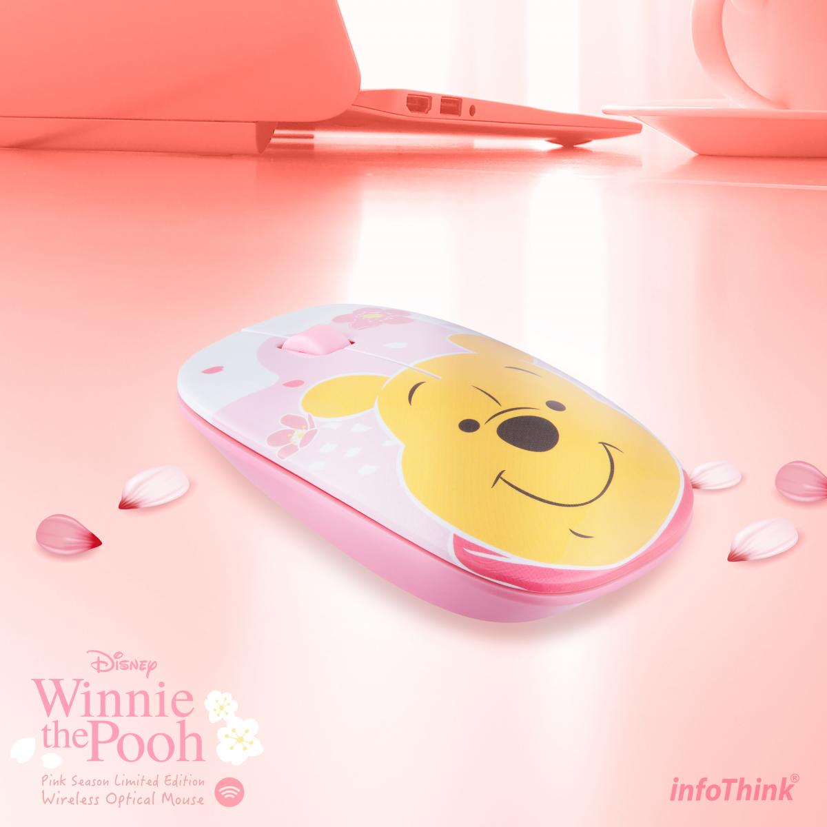 Infothink Disney Cherry Blossom Winnie The Pooh ver Wireless Optical Mouse