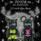 Toy2R Qee Key Chain Collection Lane Crawford 10th Anniversary Bear 5 2.5" Vinyl Figure Set