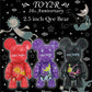 Toy2R Qee Key Chain Collection Lane Crawford 10th Anniversary Bear 5 2.5" Vinyl Figure Set