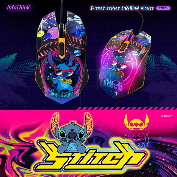 Infothink Disney Series Lighting Mouse Lilo & Stitch ver USB Gaming Mo ...