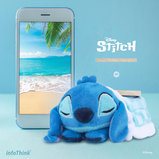 InfoThink Disney iWCQ-300 Warm Table Style Wireless Charger Charging Pad Stitch ver Plush Doll Figure