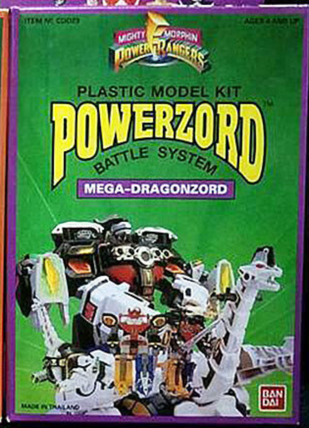 Bandai Mighty Morphin Power Rangers Powerzord Battle System Mega Dragonzord Plastic Model Kit Figure