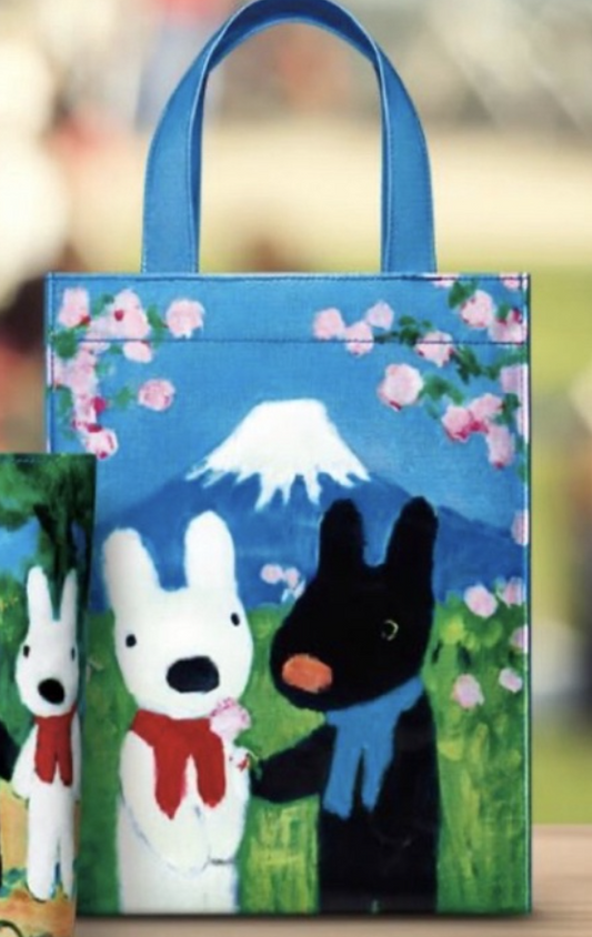 Gaspard et Lisa Let's Cafe Limited Plastic Carry Tote Bag Fuji Mountain ver