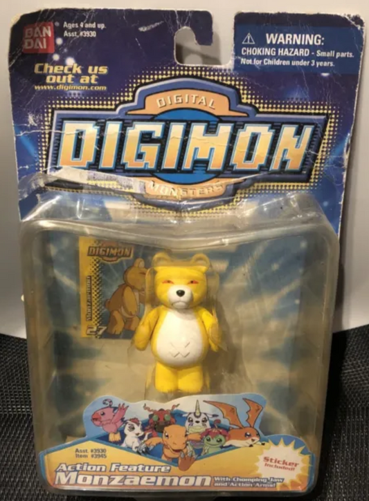 Bandai Digimon Digital Monster 3" Monzaemon Action Feature Collection Figure
