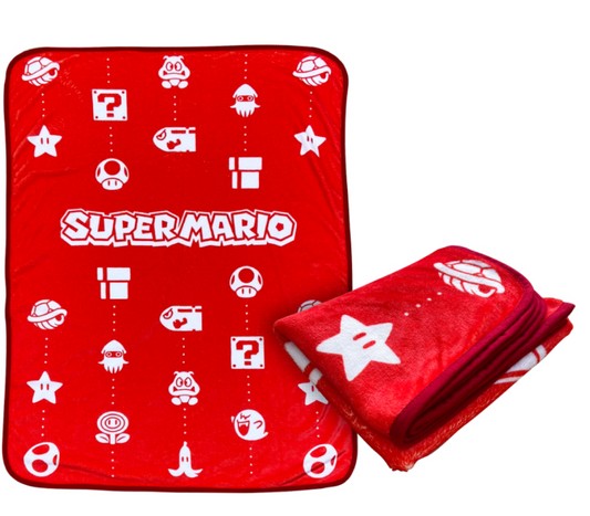 Nintendo Super Mario Bros 100cm x 80cm Winter Blanket