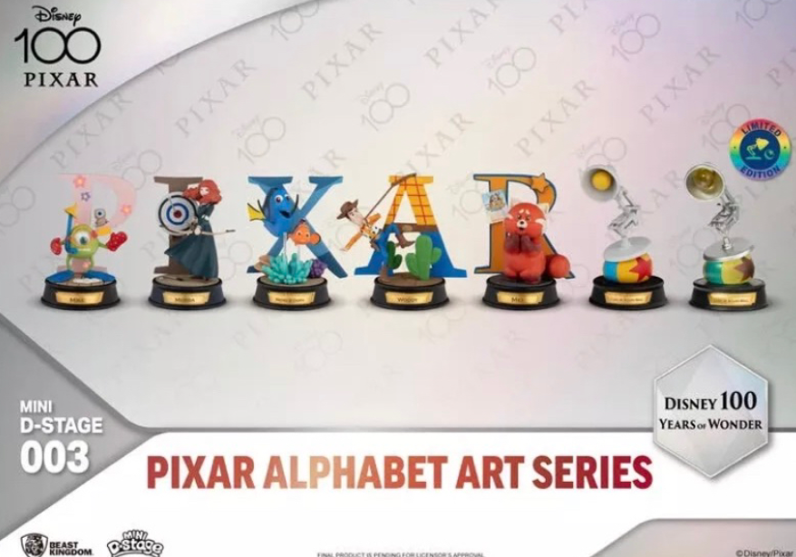 Beast Kingdom Diorama Mini D-Stage 003 Pixar Alphabet Art Series 7 Trading Figure Set