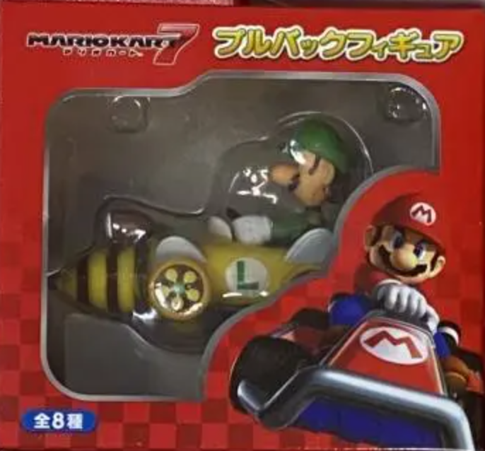 Nintendo Mario Kart 7 Pull Back Red Box Luigi ver Action Figure