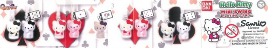 Bandai Sanrio Hello Kitty Gashapon Mini Swing Playing Card Poker 9 Strap Figure Set