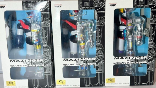 Banpresto 1999 Mazinger Series Mechanic Skeleton Figure 3 Trading Figure Set