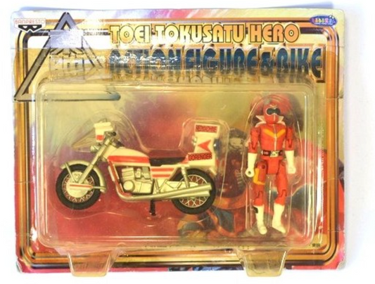 Banpresto Toei Tokusatu Hero Goranger Gorenger Red Fighter Action Figure & Bike