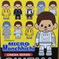 Sekiguchi Micro Monchhichi Cinema Series Cinema 5+2 Secret 7 Trading Figure Set