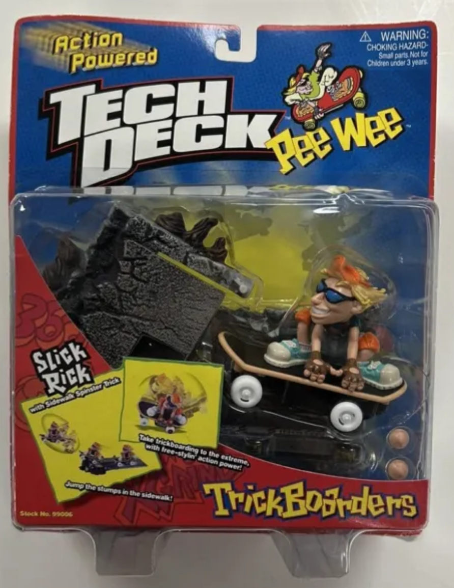 1999 Action Powered Tech Deck Trickboarders Slick Rick Figure
