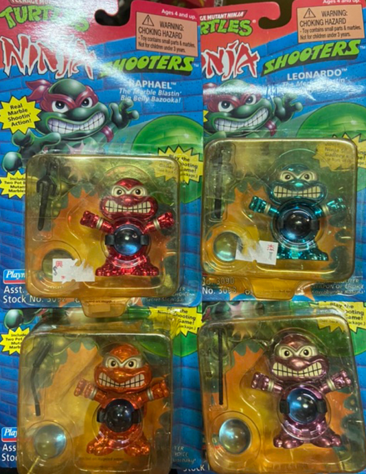 Playmates Super Battle B-Daman Bomberman x TMNT Teenage Mutant Ninja Turtles Shooters 4 Model Kit Figure Set