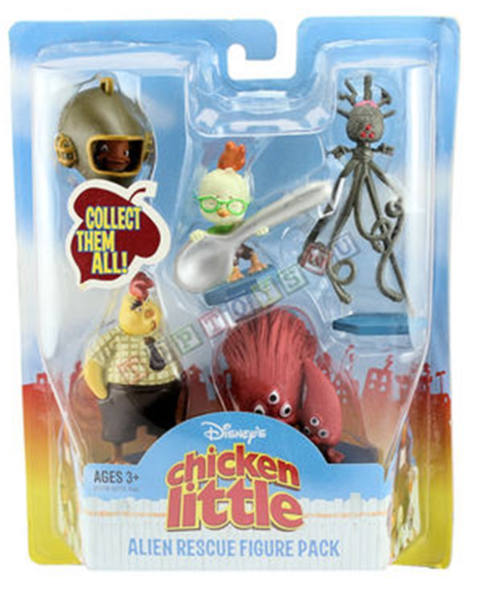 Disney 2004 Chicken Little Alien Rescue Pack 5 Collection Figure Set