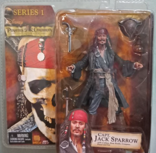 Reel Toys Neca Pirates of the Caribbean Series 1 Capt Jack Sparrow Act ...