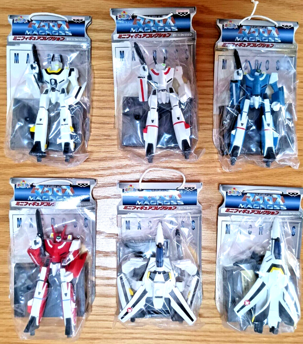 Banpresto Macross Super Dimension Fortress Mini Collection Part 1 6 Trading Figure Set