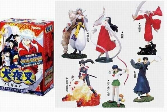 Furuta 2004 Inuyasha 6 Trading Figure Set