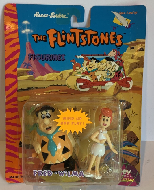 Boley 1994 The Flintstones #50344 Wind Up Figurines Fred & Wilma Action Figure