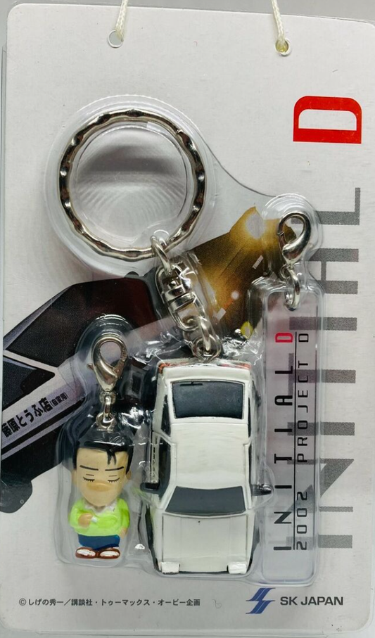 SK Japan Initial D Mascot Key Chain Fujiwara Bunta & AE86 ver Trading Figure