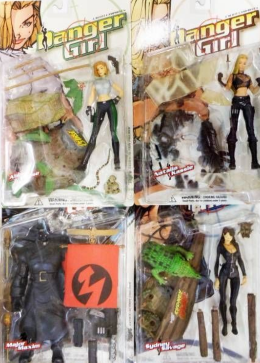 McFarlane Toys J Scott Campbell Danger Girl 4 Trading Collection Figure Set