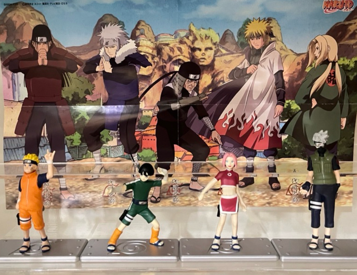 Bandai Naruto Shippuden Ningyou the Movie Guardians of the Crescent Moon Kingdom Special Limited Edition 4 Trading Figure Set Used