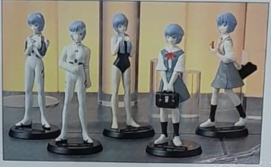 Sega 2014 Neon Genesis Evangelion Rei Ayanami Special 5 Pvc Trading Figure Set