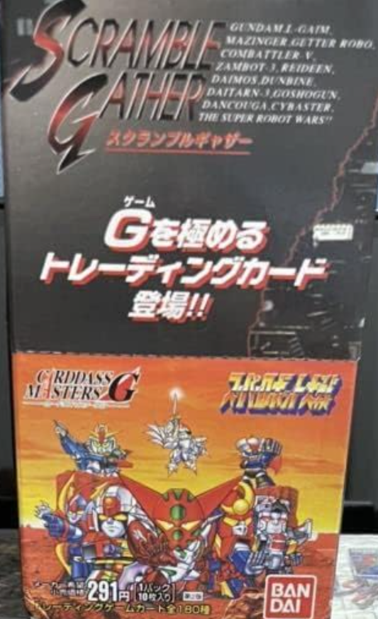 Bandai Carddass Masters G Super Robot Wars Scramble Gather Sealed Box 15 Random Bag Trading Collection Card Set