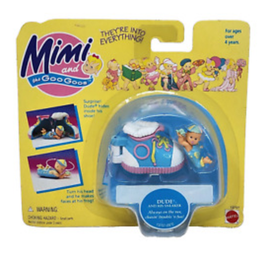 Mattel 1995 Mimi and the Goo Goos Dude and His Sneaker Trading Figure