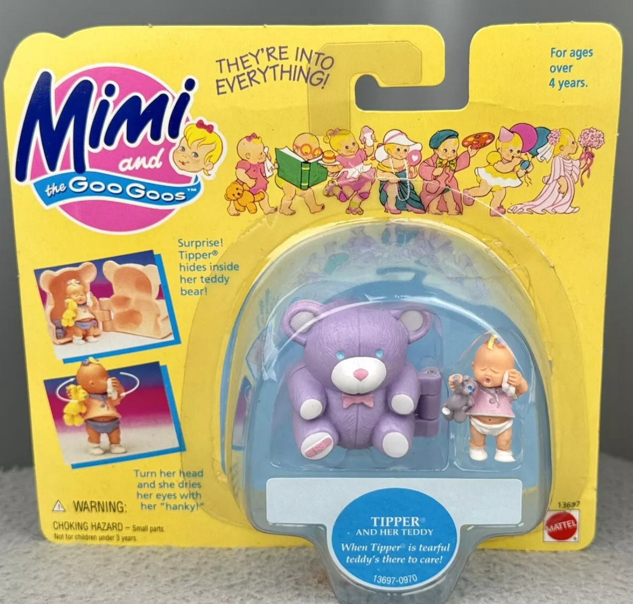 Mattel 1995 Mimi and the Goo Goos Tipper and Her Teddy Trading Figure