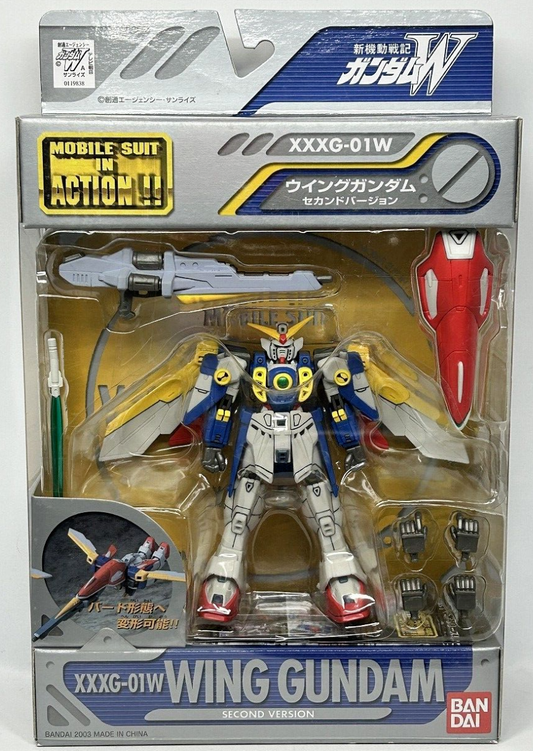 Bandai 2003 Mobile Suit in Action MSIA MIA Gundam W XXXG-01W Wing Gundam Second Version Figure