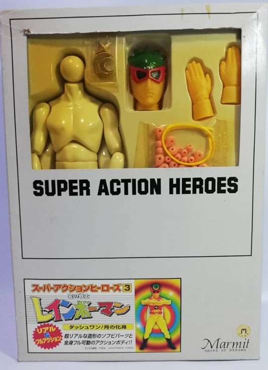 Marmit 1/6 12" Super Heroes Action Series Warrior of Love Rainbowman No 3 Yellow Fighter Figure