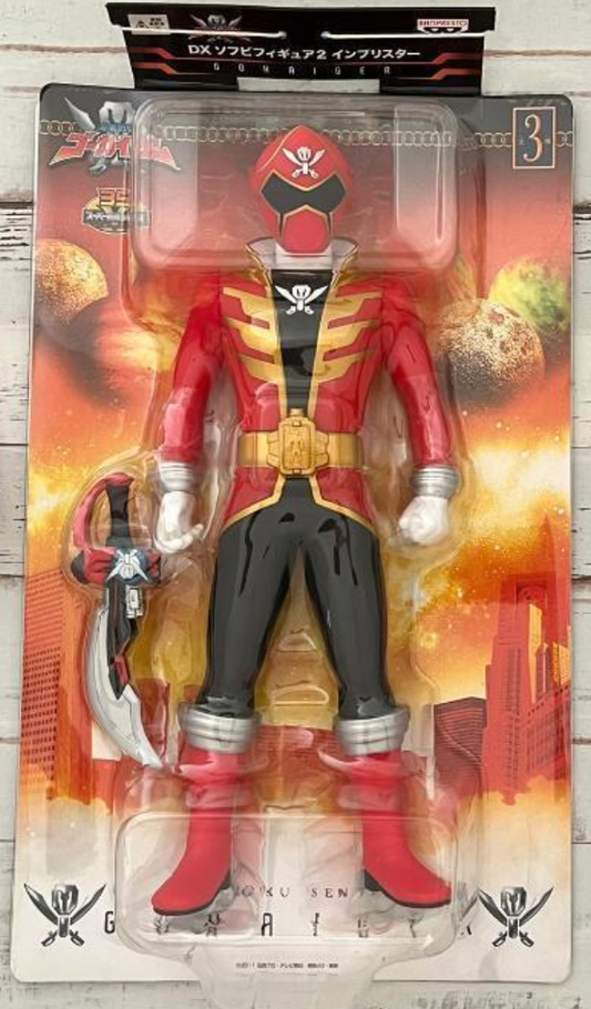 Banpresto Power Rangers Megaforce Gokaiger Gokai Red Fighter 10" Soft Vinyl Trading Figure