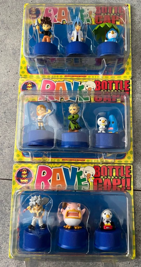 Konami Mashima Hiro Rave Bottle Cap 9 Trading Figure Set